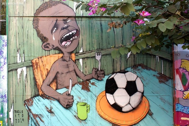 Самые красивые граффити против ЧМ-2014 в Бразилии