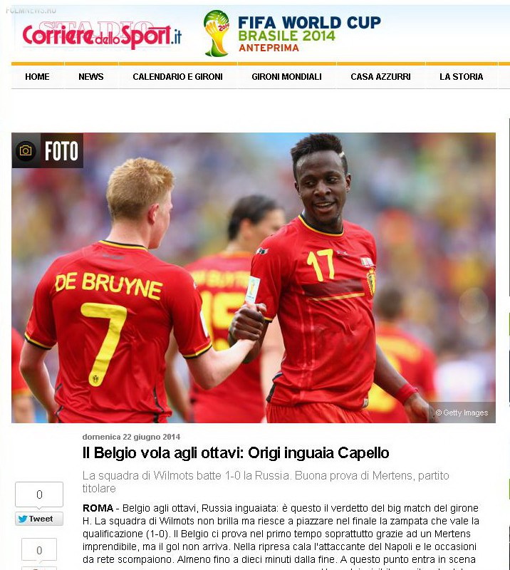 CORRIERE DELLO SPORT (ИТАЛИЯ)