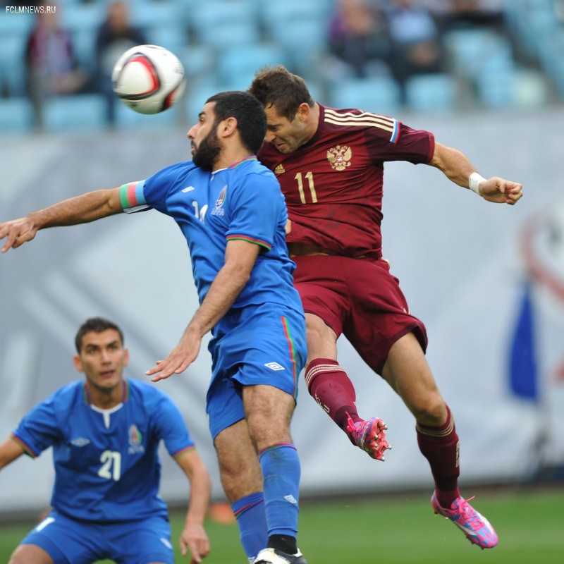 Открыв счет в дебюте товарищеского матча с Азербайджаном... Фото - Александр ФЕДОРОВ, "СЭ"