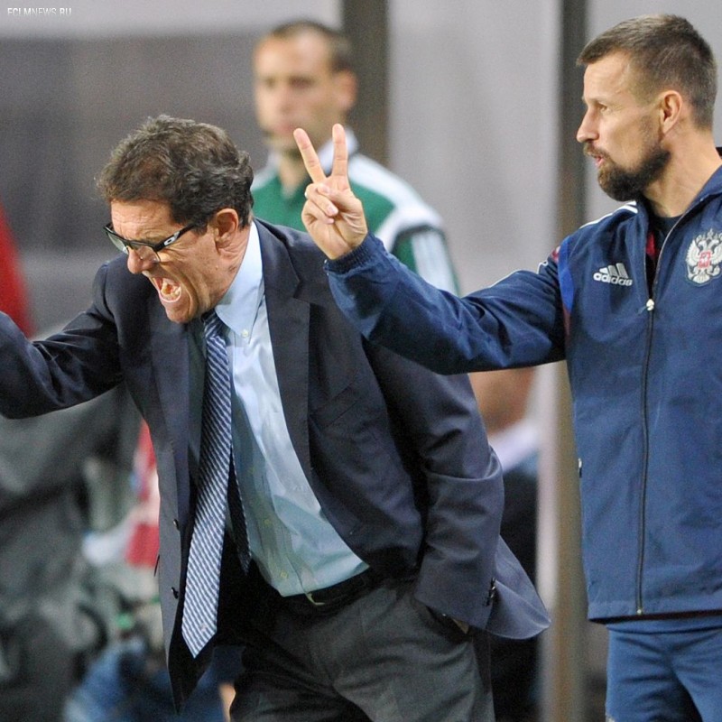 Фабио КАПЕЛЛО и Сергей СЕМАК. Фото - Татьяна ДОРОГУТИНА, "СЭ"