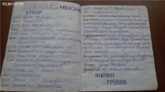 Футбольные тетради из нашего детства