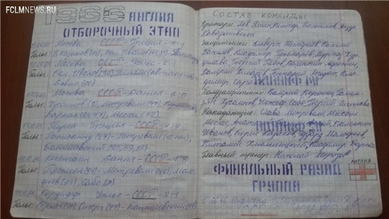 Футбольные тетради из нашего детства