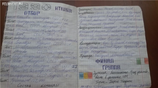 Футбольные тетради из нашего детства