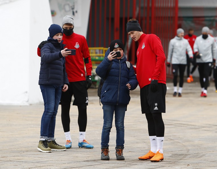 Тренировка «Локомотива» перед ответным матчем с «Атлетико»