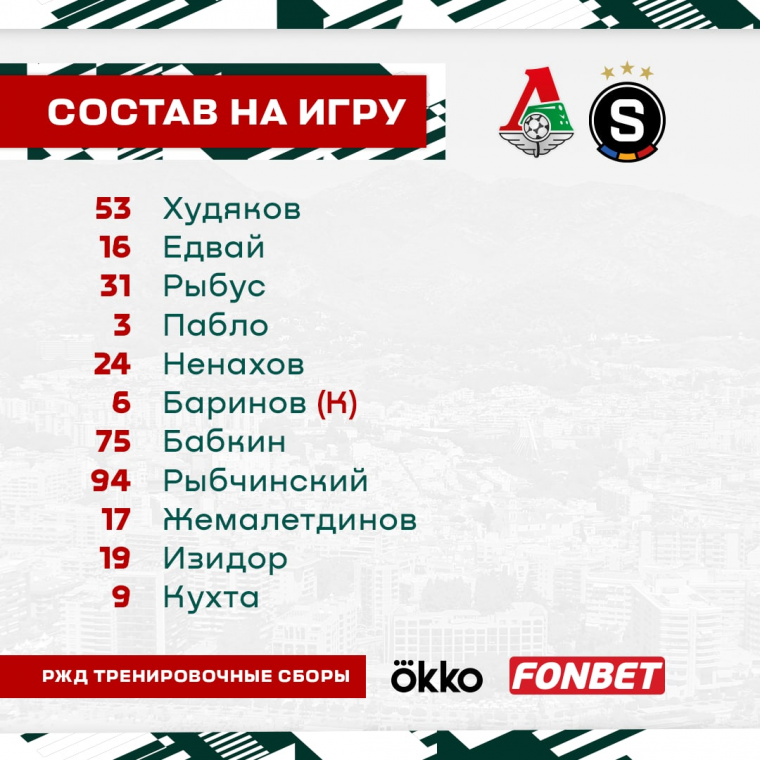 Запасные: Савин, Матюнин, Мампасси, Живо