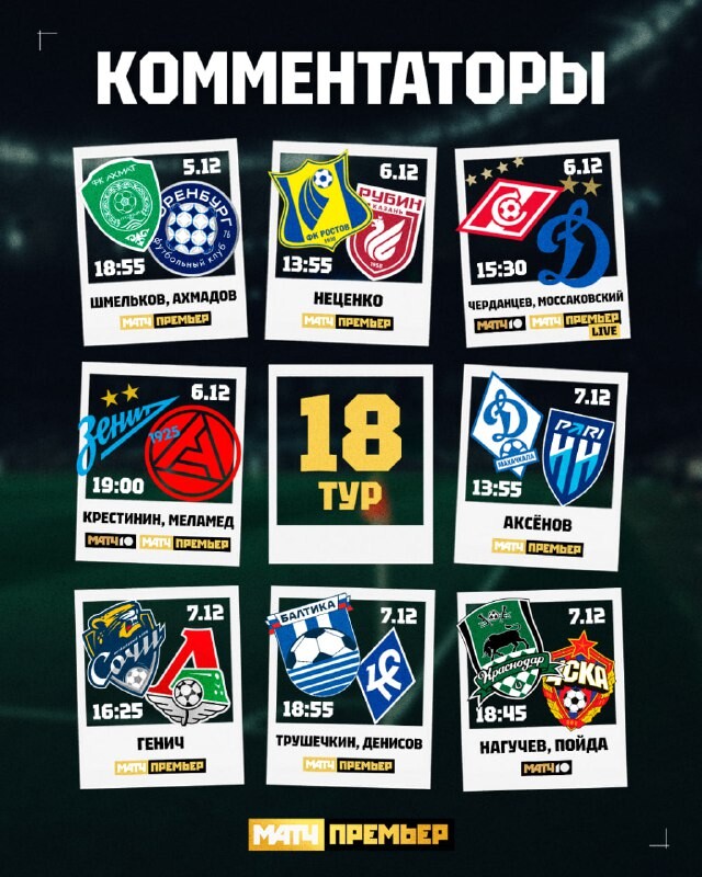 Чемпионат России по футболу 18-й тур 202