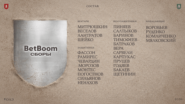 Определён состав «Локомотива» на первый 